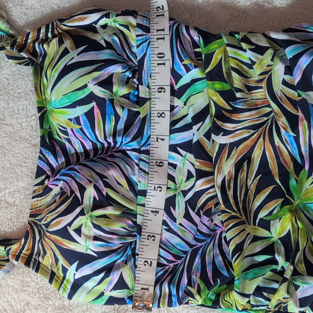 Ellen Tracy Tropical Palm Leaf One-piece Swimsuit Size 8 NWT - Picture 14 of 16